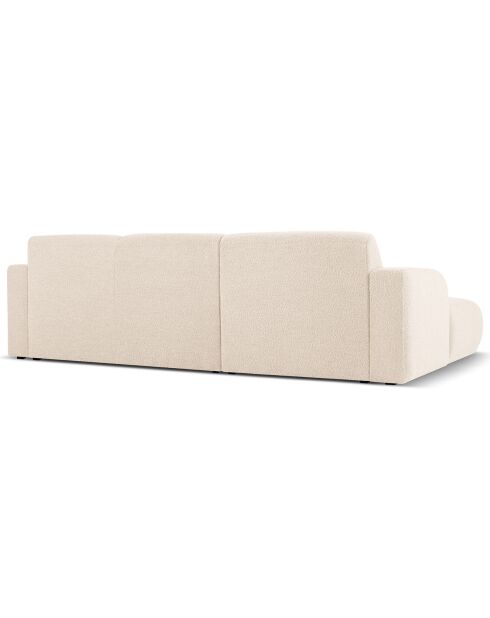 Canapé Bouclé d'angle Gauche Lola 4 Places beige - 250x170x72 cm