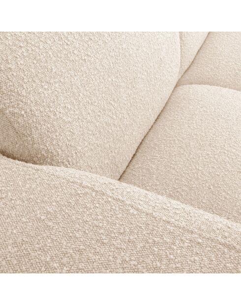 Canapé Bouclé d'angle Gauche Lola 4 Places beige - 250x170x72 cm