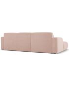 Canapé Bouclé d'angle Gauche Lola 4 Places rose poudré - 250x170x72 cm
