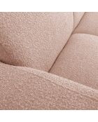Canapé Bouclé d'angle Gauche Lola 4 Places rose poudré - 250x170x72 cm