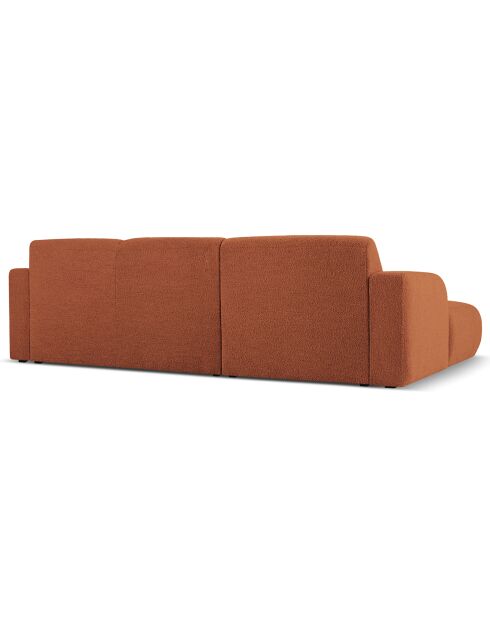 Canapé Bouclé d'angle Gauche Lola 4 Places marron - 250x170x72 cm