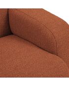 Canapé Bouclé d'angle Gauche Lola 4 Places marron - 250x170x72 cm