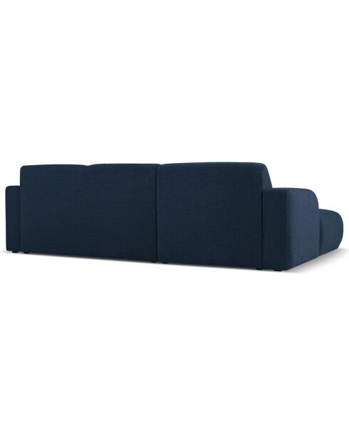 Canapé Bouclé d'angle Gauche Lola 4 Places bleu foncé - 250x170x72 cm
