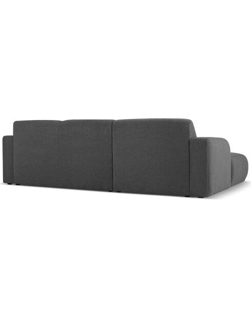 Canapé Bouclé d'angle Gauche Lola 4 Places gris foncé - 250x170x72 cm