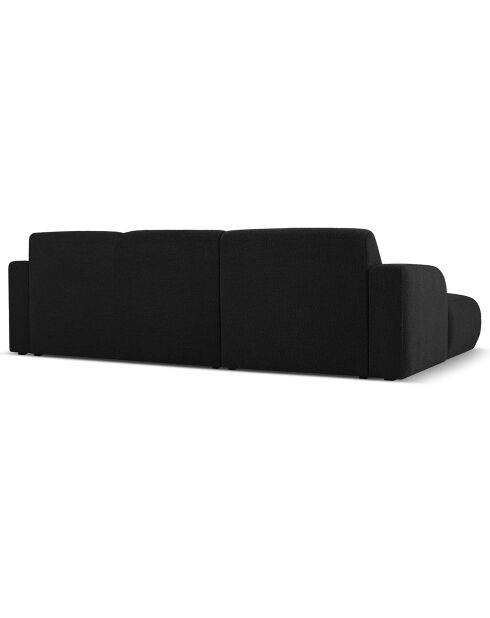 Canapé Bouclé d'angle Gauche Lola 4 Places noir - 250x170x72 cm