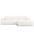 Canapé Bouclé d'angle Droit Lola 4 Places blanc - 250x170x72 cm