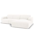 Canapé Bouclé d'angle Droit Lola 4 Places blanc - 250x170x72 cm