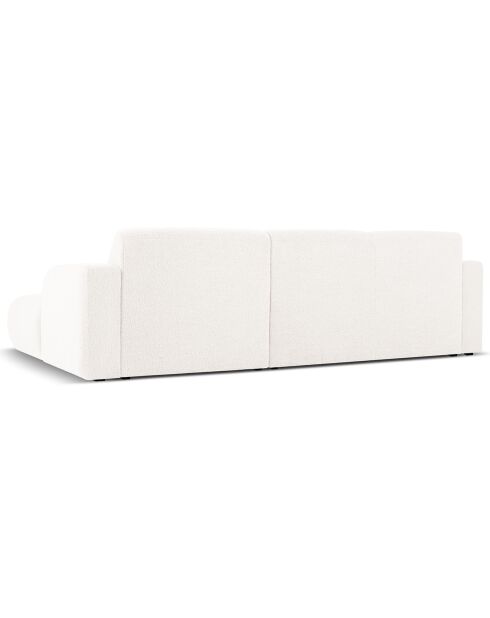 Canapé Bouclé d'angle Droit Lola 4 Places blanc - 250x170x72 cm