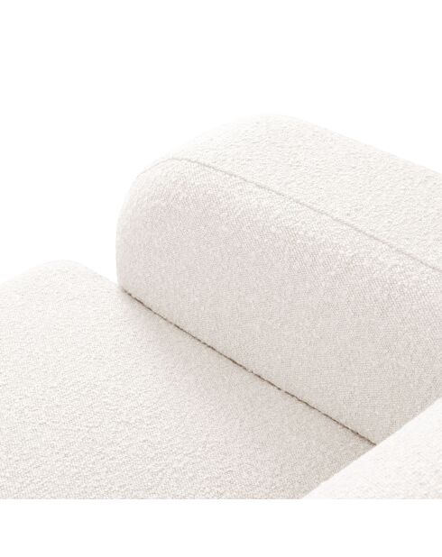 Canapé Bouclé d'angle Droit Lola 4 Places blanc - 250x170x72 cm