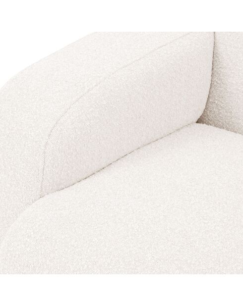 Canapé Bouclé d'angle Droit Lola 4 Places blanc - 250x170x72 cm