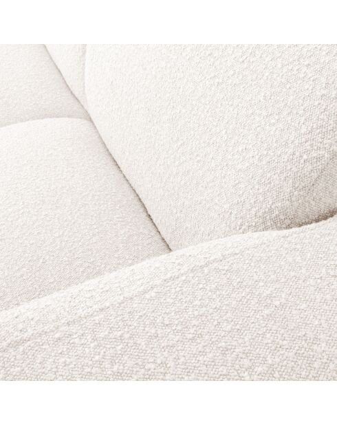 Canapé Bouclé d'angle Droit Lola 4 Places blanc - 250x170x72 cm