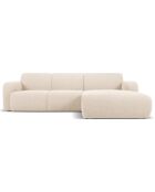 Canapé Bouclé d'angle Droit Lola 4 Places beige - 250x170x72 cm