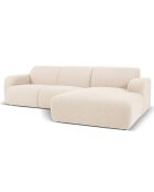 Canapé Bouclé d'angle Droit Lola 4 Places beige - 250x170x72 cm