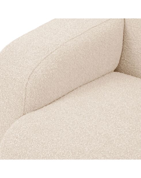 Canapé Bouclé d'angle Droit Lola 4 Places beige - 250x170x72 cm
