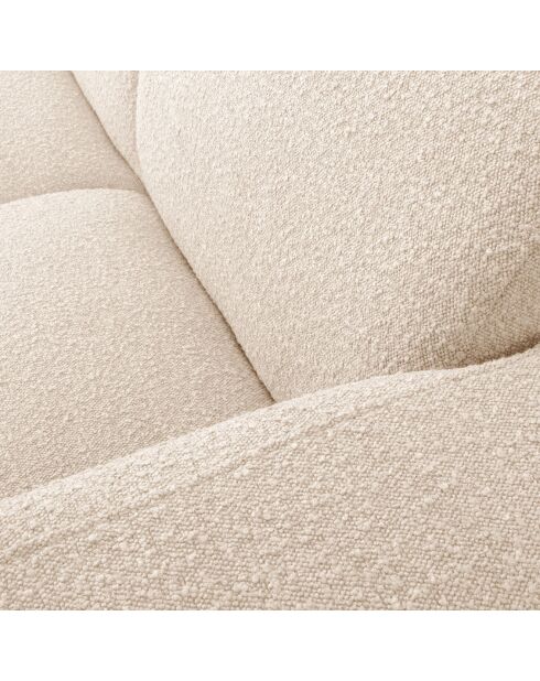 Canapé Bouclé d'angle Droit Lola 4 Places beige - 250x170x72 cm