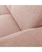Canapé Bouclé d'angle Droit Lola 4 Places rose poudré - 250x170x72 cm