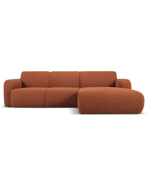Canapé Bouclé d'angle Droit Lola 4 Places marron - 250x170x72 cm