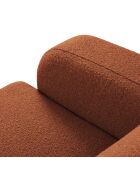 Canapé Bouclé d'angle Droit Lola 4 Places marron - 250x170x72 cm