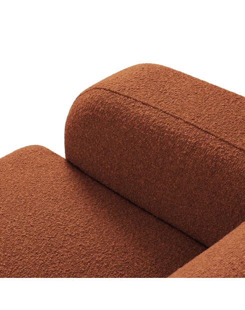 Canapé Bouclé d'angle Droit Lola 4 Places marron - 250x170x72 cm