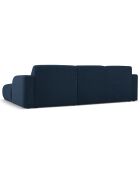 Canapé Bouclé d'angle Droit Lola 4 Places bleu foncé - 250x170x72 cm