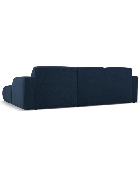 Canapé Bouclé d'angle Droit Lola 4 Places bleu foncé - 250x170x72 cm