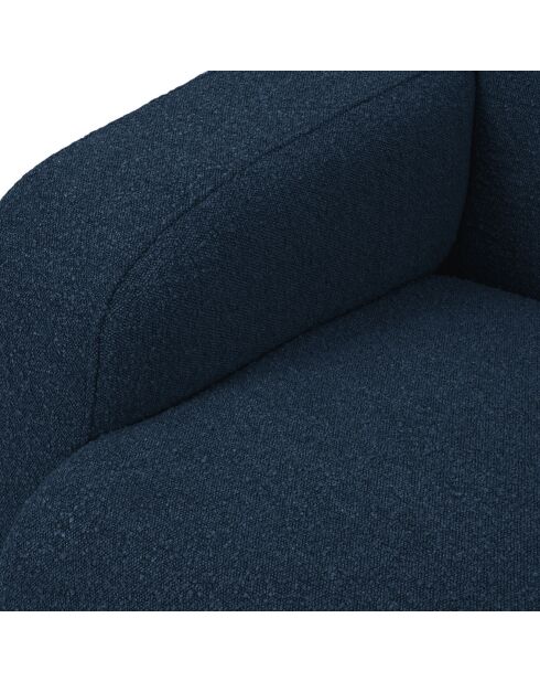 Canapé Bouclé d'angle Droit Lola 4 Places bleu foncé - 250x170x72 cm