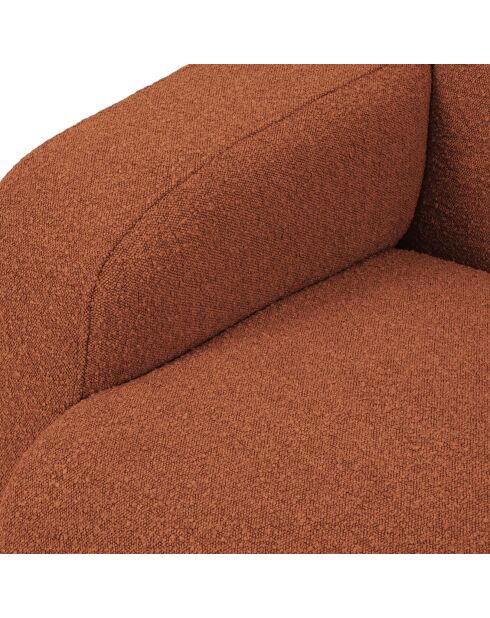 Canapé Bouclé d'angle Droit Lola 4 Places marron - 250x170x72 cm