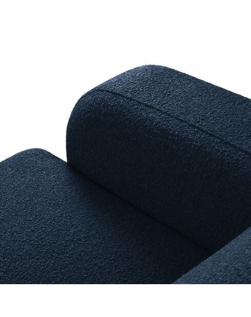 Canapé Bouclé d'angle Droit Lola 4 Places bleu foncé - 250x170x72 cm
