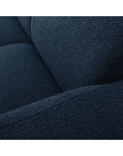 Canapé Bouclé d'angle Droit Lola 4 Places bleu foncé - 250x170x72 cm