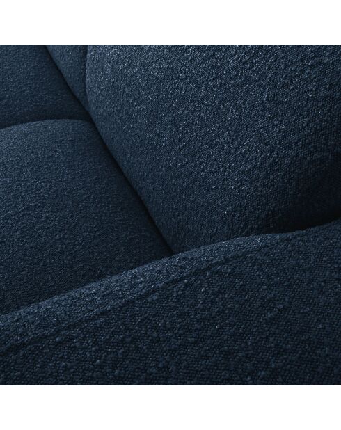 Canapé Bouclé d'angle Droit Lola 4 Places bleu foncé - 250x170x72 cm