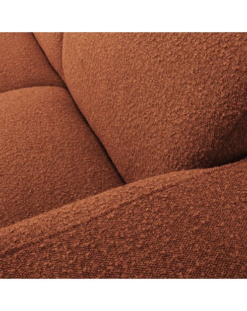 Canapé Bouclé d'angle Droit Lola 4 Places marron - 250x170x72 cm