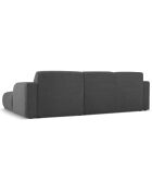 Canapé Bouclé d'angle Droit Lola 4 Places gris foncé - 250x170x72 cm