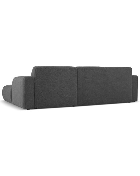 Canapé Bouclé d'angle Droit Lola 4 Places gris foncé - 250x170x72 cm