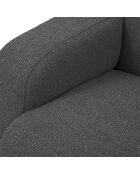 Canapé Bouclé d'angle Droit Lola 4 Places gris foncé - 250x170x72 cm