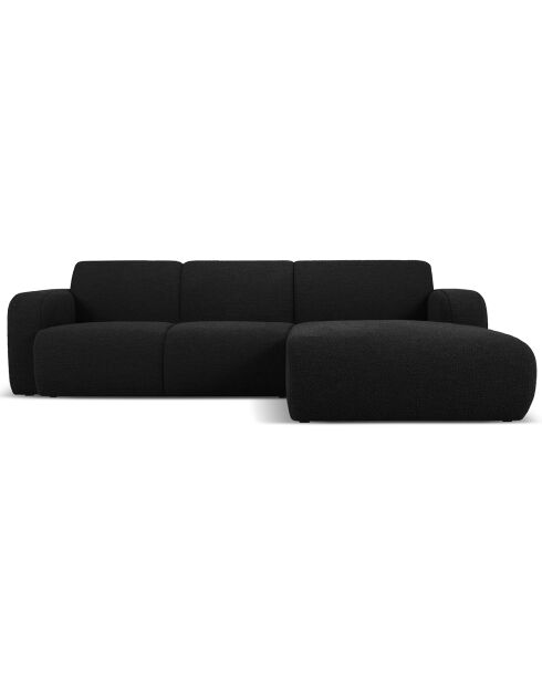 Canapé Bouclé d'angle Droit Lola 4 Places noir - 250x170x72 cm