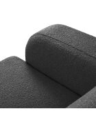 Canapé Bouclé d'angle Droit Lola 4 Places gris foncé - 250x170x72 cm