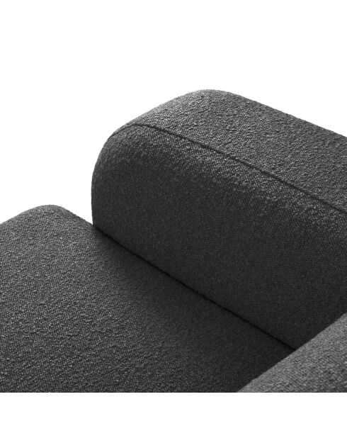 Canapé Bouclé d'angle Droit Lola 4 Places gris foncé - 250x170x72 cm