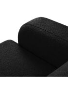 Canapé Bouclé d'angle Droit Lola 4 Places noir - 250x170x72 cm