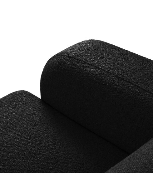 Canapé Bouclé d'angle Droit Lola 4 Places noir - 250x170x72 cm