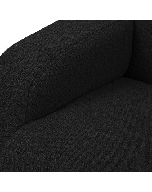 Canapé Bouclé d'angle Droit Lola 4 Places noir - 250x170x72 cm