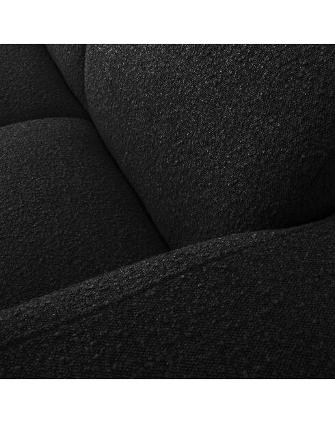 Canapé Bouclé d'angle Droit Lola 4 Places noir - 250x170x72 cm