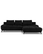 Canapé d'angle Droit Convertible avec Coffre Cirrus 5 Places  noir - 290x182x90 cm