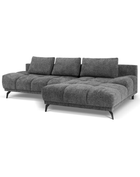 Canapé d'angle Droit Convertible avec Coffre Cirrus 5 Places gris foncé  - 290x182x90 cm