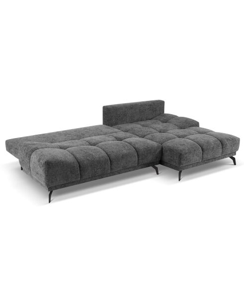 Canapé d'angle Droit Convertible avec Coffre Cirrus 5 Places gris foncé  - 290x182x90 cm