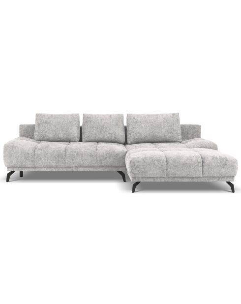 Canapé d'angle Droit Convertible avec Coffre Cirrus 5 Places argenté - 290x182x90 cm