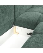 Canapé d'angle Droit Convertible avec Coffre Cirrus 5 Places azur - 290x182x90 cm