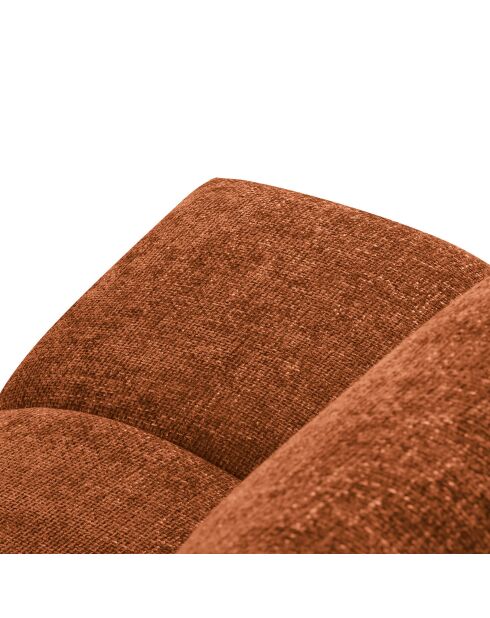 Canapé d'angle Droit Convertible avec Coffre Cirrus 5 Places terre cuite - 290x182x90 cm