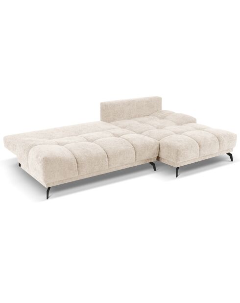 Canapé d'angle Droit Convertible avec Coffre Cirrus 5 Places beige clair  - 290x182x90 cm