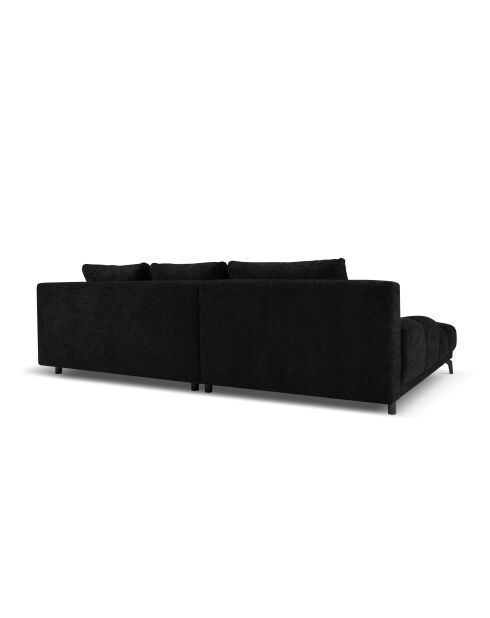 Canapé d'angle Gauche Convertible avec Coffre Cirrus 5 Places noir - 290x182x90 cm