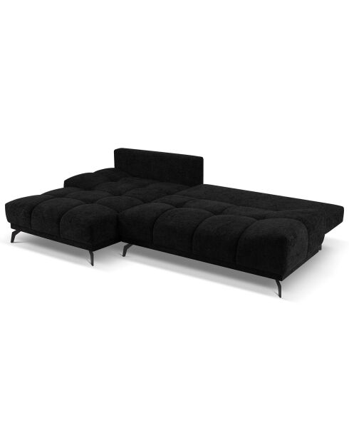 Canapé d'angle Gauche Convertible avec Coffre Cirrus 5 Places noir - 290x182x90 cm